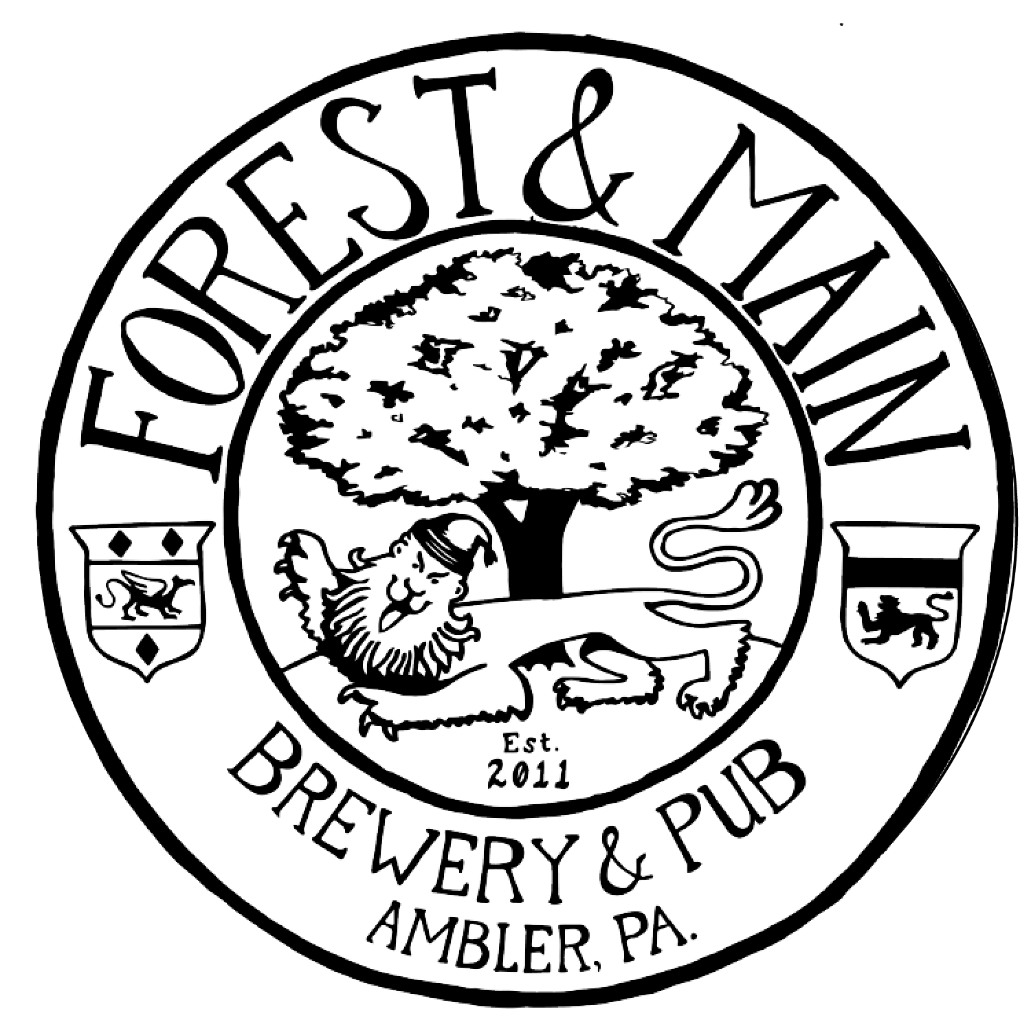 Forest & Main Brewery and Pub logo
